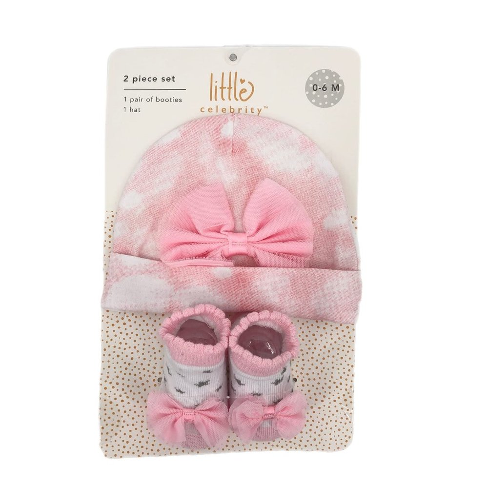 Little Celebrity Pink and White Stretch Beanie Hat | For Any Occasion